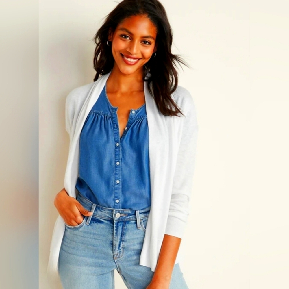 NWOT | Old Navy | Women's Lightweight Open Front Cardigan Sweater | Med | White